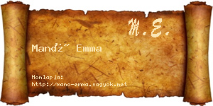 Manó Emma névjegykártya